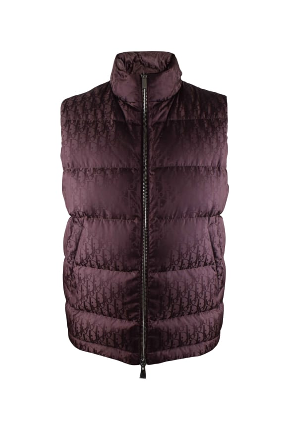 Dior Schuin aflopend vest Bruin