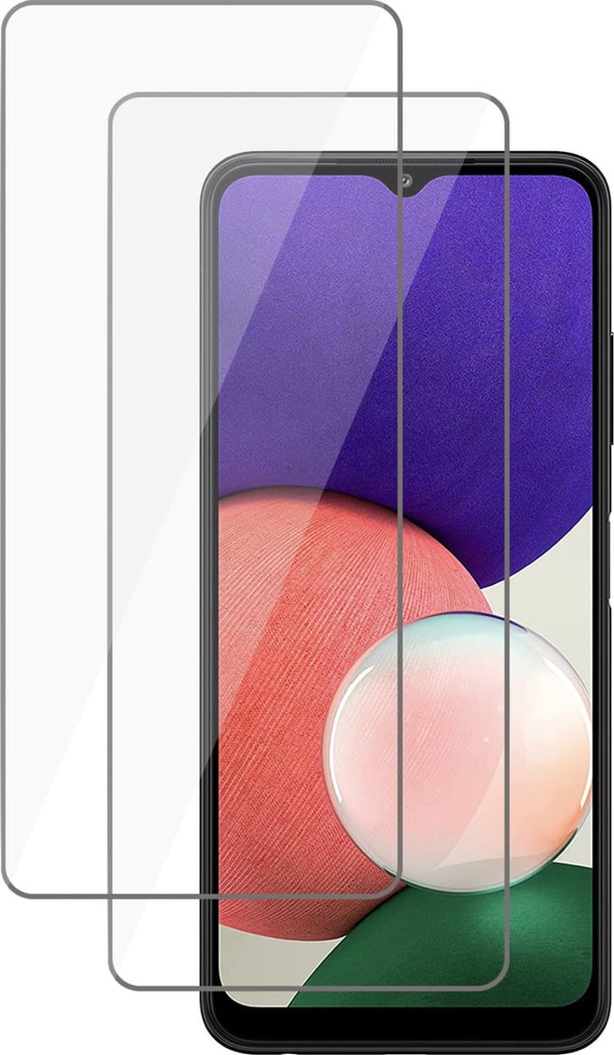 Screenprotector geschikt voor Samsung Galaxy A22 5G / A42 - Tempered Glass Screen Protector - 2 Stuks