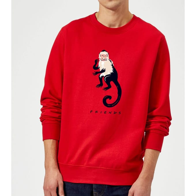 Friends Marcel The Monkey trui - Rood - S