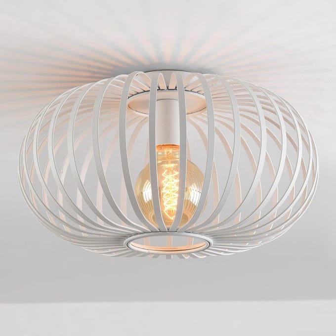 1-lichts plafondlamp Fiore - wit