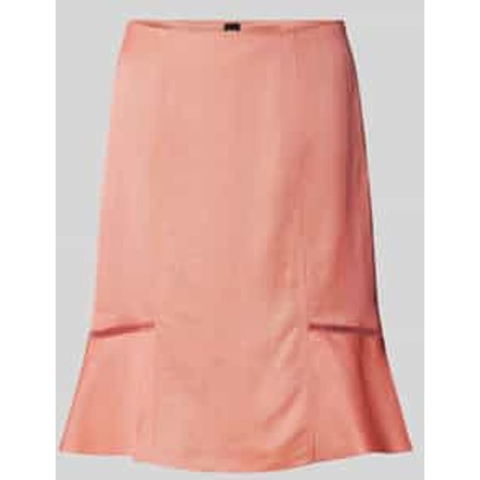 Knielange rok in effen design, model 'Vileina'