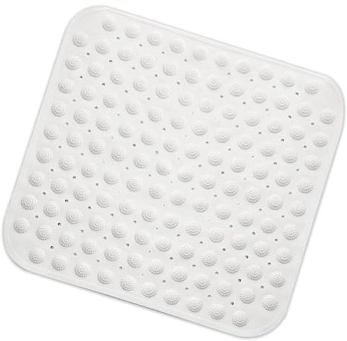 Antislip Douchemat 48x48 cm - Vierkante Badmat met Drainagegaten - Machinewasbaar - Massagebadmat