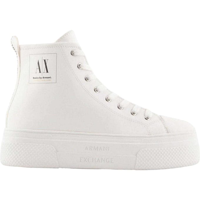 Armani Exchange Dames/Dames Leren High Top Trainers (Gebroken wit)