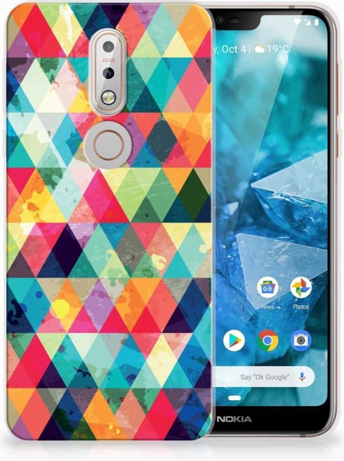 Nokia 7.1 TPU bumper Geruit