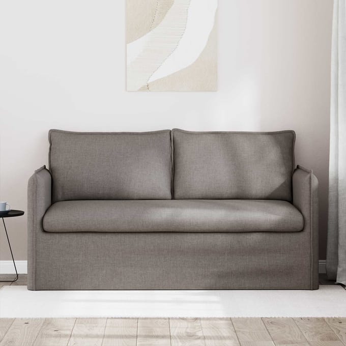 vidaXL - Bank - Taupe - 156 - x - 82 - x - 85 - cm - Stof