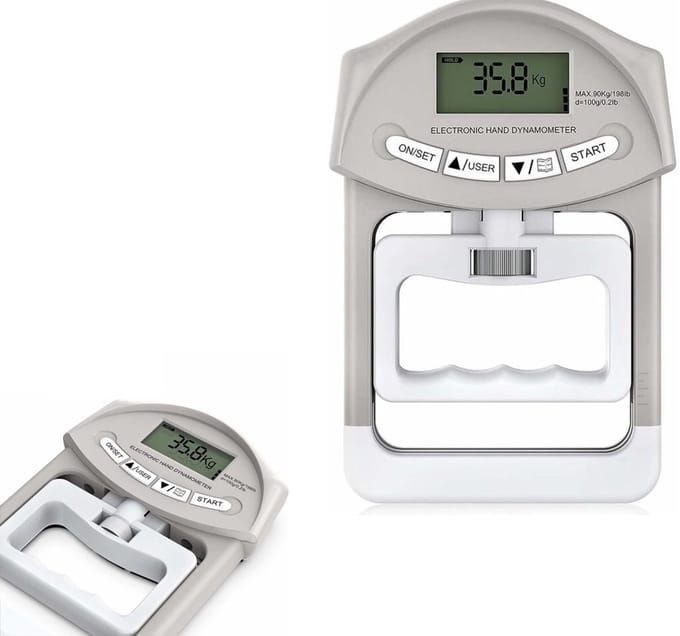 Elektronische handdynamometer - Greepsterktetester - Greepsterkte 90 kg/195 lbs - Voor middelbare scholieren en middelbare scholieren