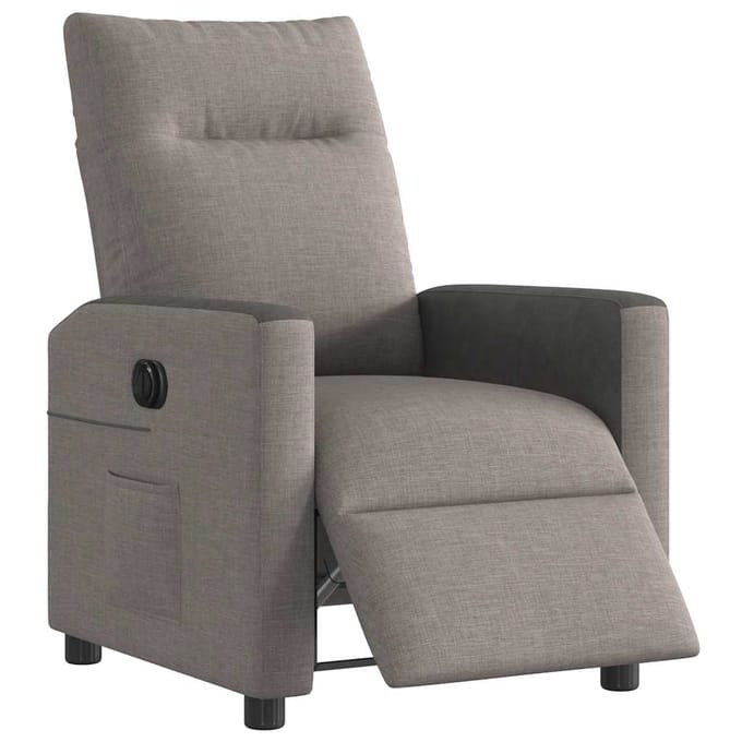 vidaXL - Fauteuil - verstelbaar - elektrisch - stof - taupe