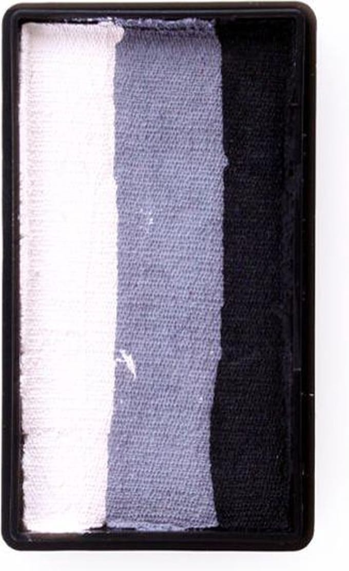 Splitcake zwart-grijs-wit 28gram