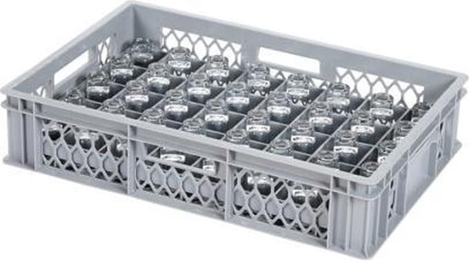 Glazenkrat - voor 40 glazen - max. glashoogte 103 mm - max. Ø 65mm