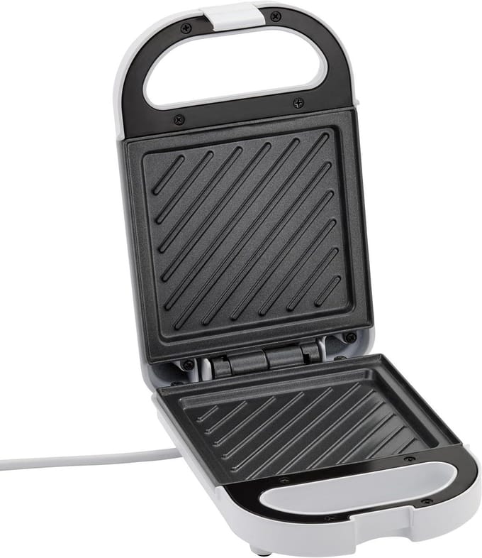 Tosti Maker - Sandwich Toaster - Snelle Snacks - Antiaanbakplaten - 22x21x8.5 cm - Wit