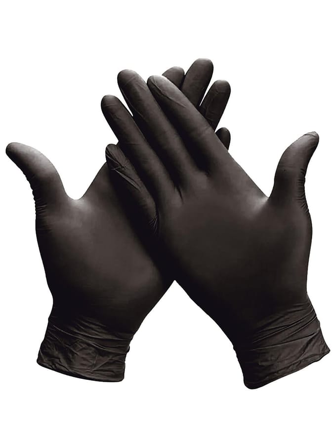 Gants multi-usages en nitrile noir, taille S, paquet de 100, adaptés aux aliments et durables XL