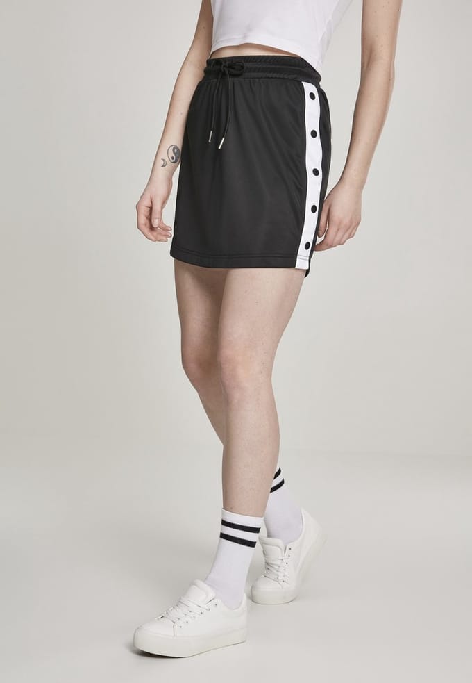Urban Classics - Track Korte rok - S - Zwart/Wit