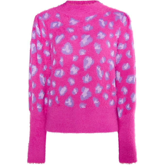 Faina Gebreide trui Dames Roze Veelkleurig