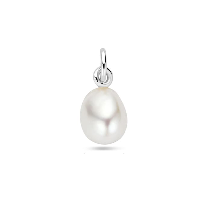 Zilver gerhodineerd hanger parel 18,5 mm - 1339308