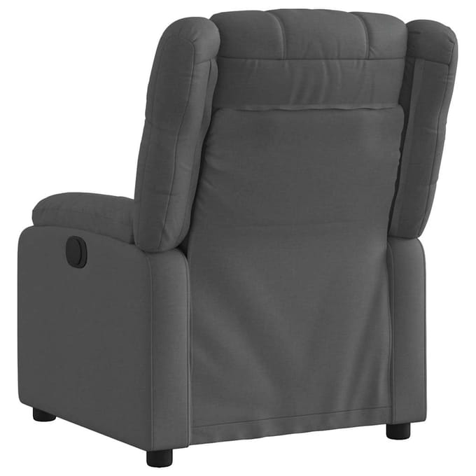 vidaXL - Fauteuil - verstelbaar - stof - donkergrijs