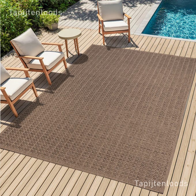 Muratap Sahara uni buitenkleed jute-look weerbestendig vloerkleed 80x150 cm