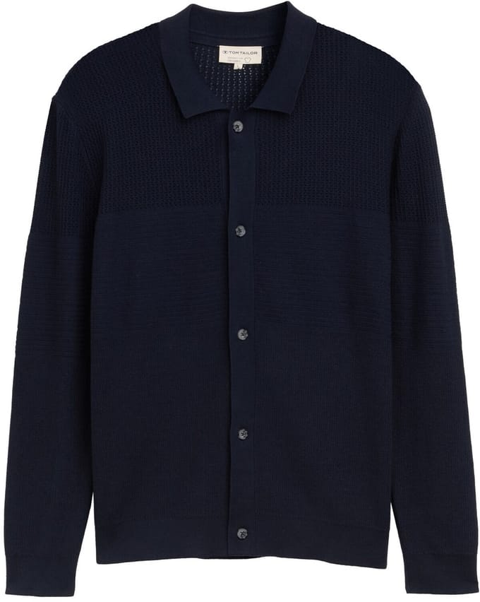 Tom Tailor - Vest met knoopsluiting - Maat XL - sky captain blue