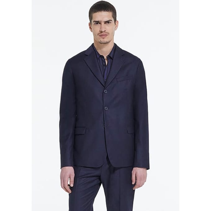 The Kooples Wool Suit Jacket With Flap Pockets Navy Größe: 44 | Blazer Outlet | Herren | Blau