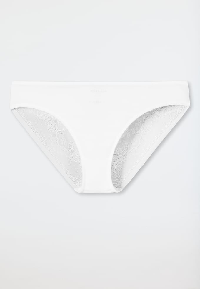 Slip van microvezelstof met kant, wit - Invisible Lace 40