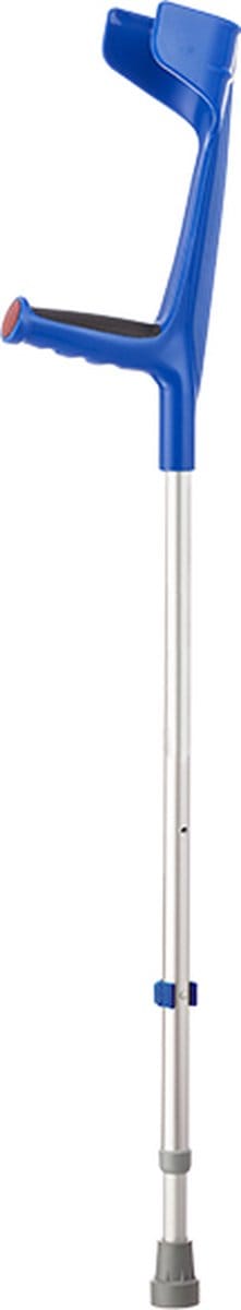 Elleboogkruk ergonomisch 1 stuk - Blauw - Loopkruk - kruk anatomische handvatten, open manchet