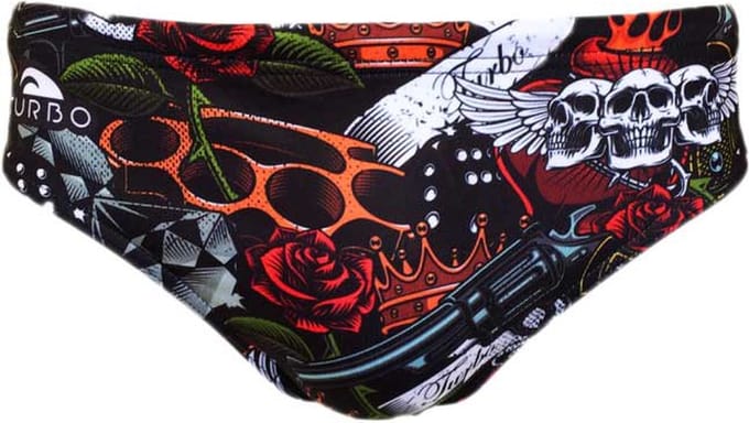 Turbo Old Tatoo Zwemslip Rood S Man