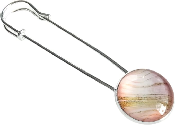 2 Love it Marble Spring - Sjaalspeld - Vestsluiting - Lengte 8 cm - Roze