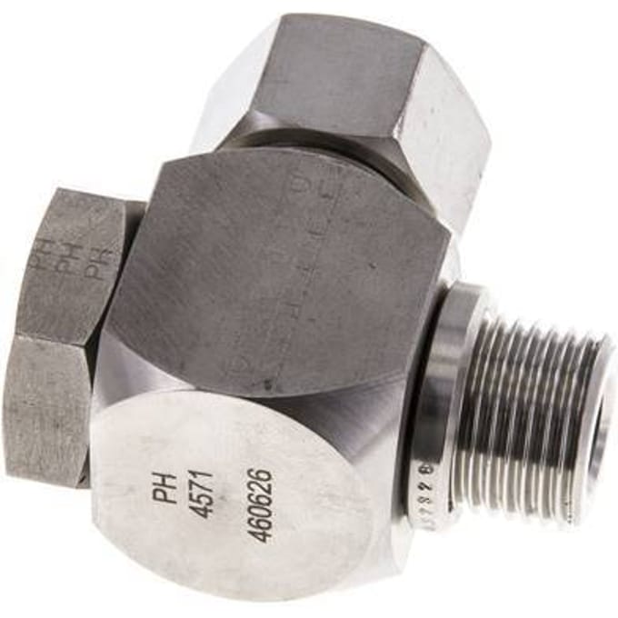 15L & G1/2'' RVS Swivel Joint Snijringkoppeling Buitendraad 315bar Draaibaar ISO 8434-1