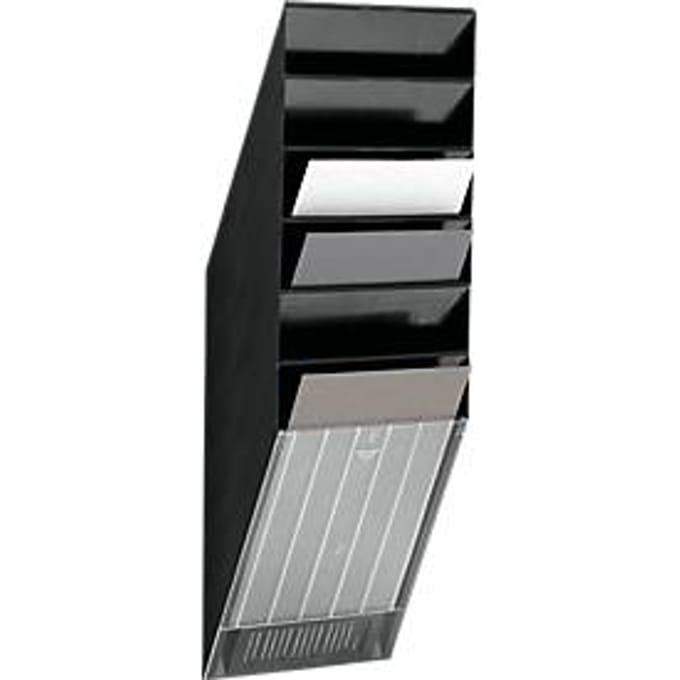 Durable FLEXIBOXX folderhouder. muurbevestiging. 6 compartimenten. A4. zwart