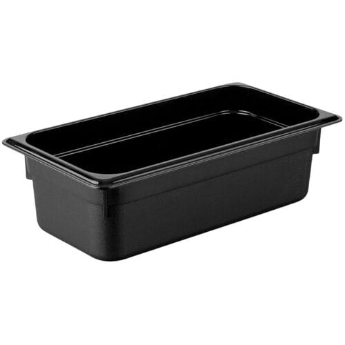 GGM Gastro (12 Stück) Polycarbonat-Behälter GN 1/3 - Schwarz - Höhe: 100mm Zwart