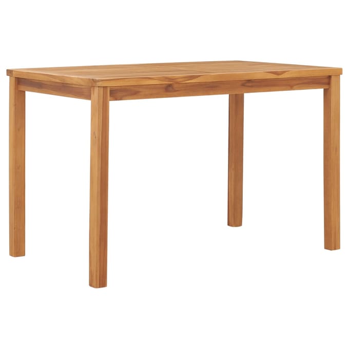 vidaXL - Tuintafel - 120x70x77 - cm - massief - teakhout
