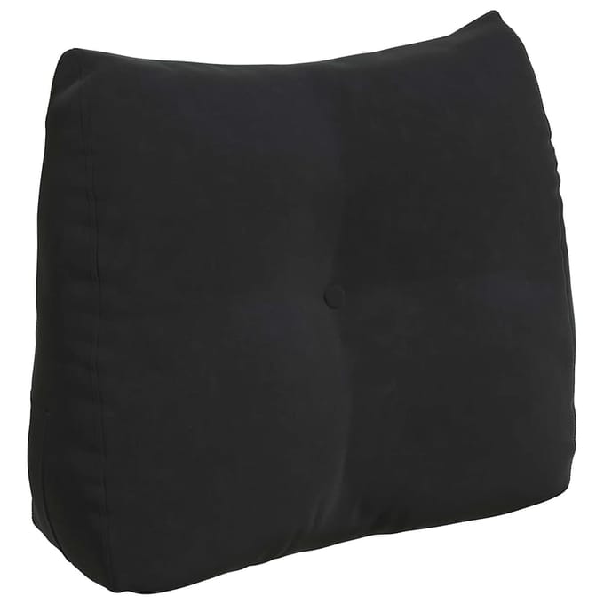 vidaXL - Rugkussen - Zwart - 60 - x - 50 - x - 24 - cm - Fluweel