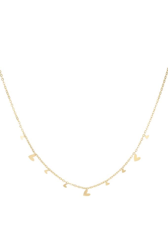 Yehwang -Ketting hartjes all over - goud
