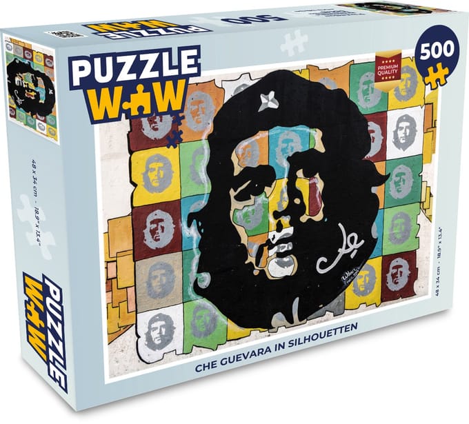 Puzzel Che Guevara in silhouetten - Legpuzzel - Puzzel 500 stukjes
