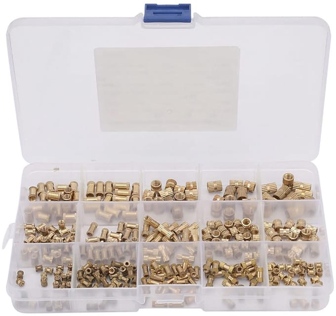 Dailygoods - Gekartelde Draad Ingebedde Moeren Kit met 330 Stuks