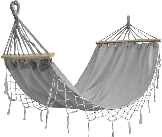 Hangmat, 200 x 100 cm, ademend, belastbaarheid 200 kg, stoffen hangmat 21079