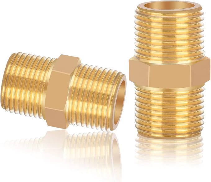 Dubbele Schroefdraadnippel 3/8 Inch voor Sanitair en Verwarming