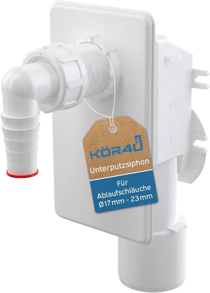 Inbouwsifon APS4 - Afvoer aansluiting - Wasmachine vaatwasser - Met onderhoudsopening - DN40 DN50 - Wit