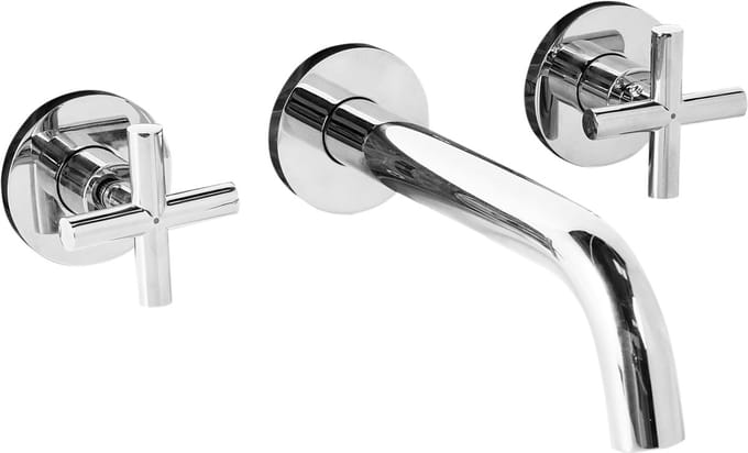 KAIETEUR - Wandgemonteerde mengkraan - Zilver - Messing