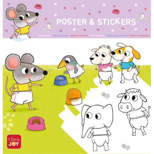 Kleurposter Muisje. Mag ik eens in je potje kijken?