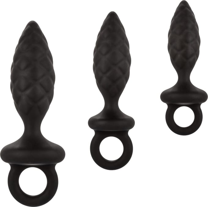 CalExotics - Silicone Anal Probe Kit - Anal Toys Buttplugs Zwart