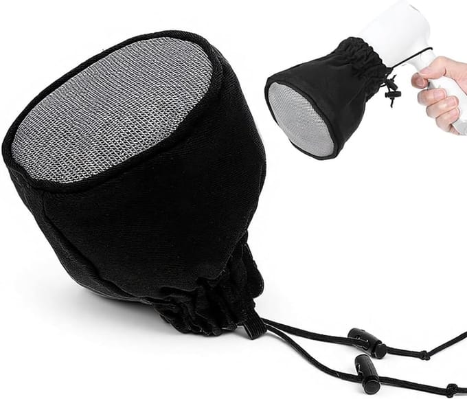 Haardroger diffuser - Styling opzetstuk - Krullen vormen - Opvouwbaar ontwerp - 10 x 13 cm - Zwart