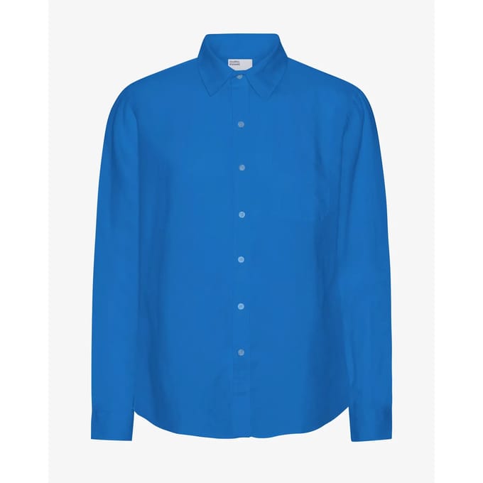 Linnen overhemd Colorful Standard Pacific Blue