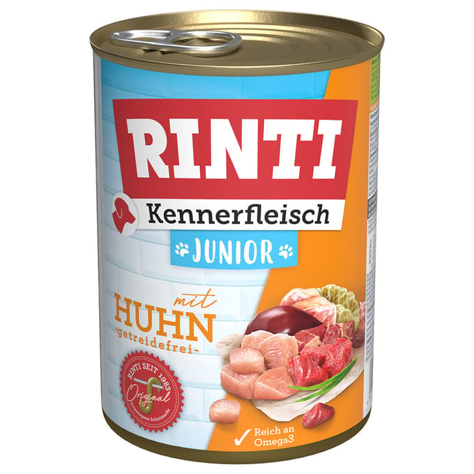 RINTI "Kennerfleisch" Junior  - 6 x 400 g Kip