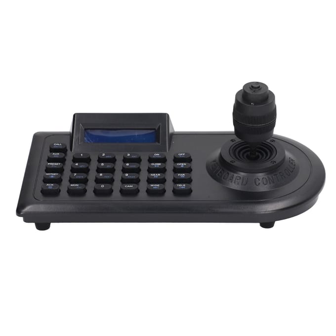 LCD Analoog PTZ Camera Toetsenbord met 4D Joystick PTZ Speed Dome Camera Controller voor Linux EU Stekker black