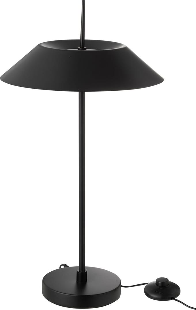 J-Line tafellamp - metaal - zwart - LED lichtjes