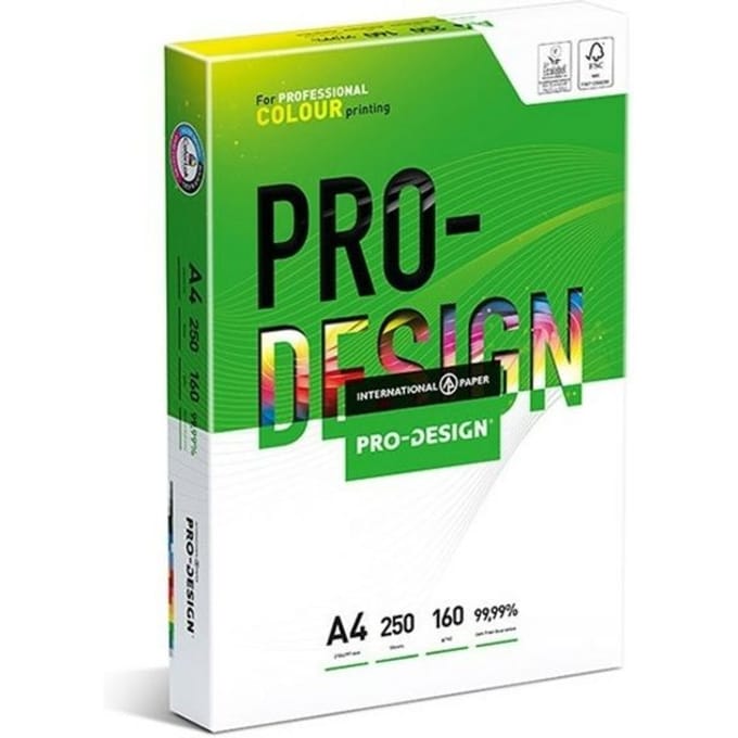 Pro design 160 gram A4 250 vel proffesional printing papier