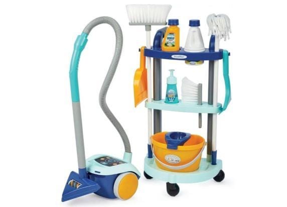 Ecoiffier Clean Home schoonmaakwagentje met speelstofzuiger