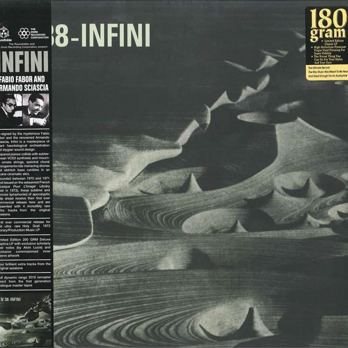LP Plaat FABIO FABOR / ARMANDO SCIASCIA - Infini ROMA110LP The Roundtable 2016 Australië Dans & Electronica gray