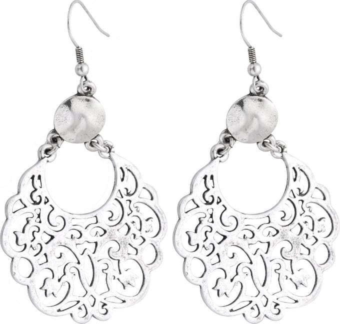 Behave - Oorhangers dames barok stijl - Statement look - Zilverkleur
