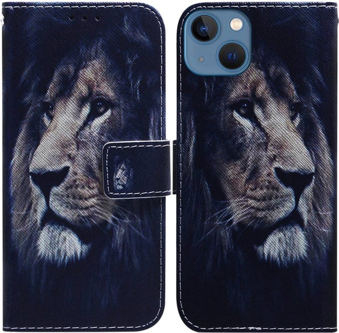 BookCover Etui Hoes geschikt voor iPhone 15 - Leeuw